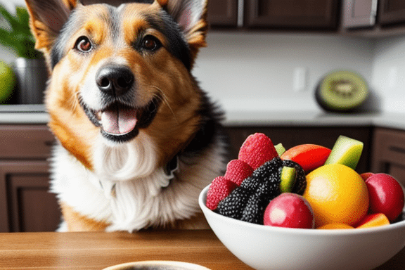 A dog enjoying a bowl of natural food